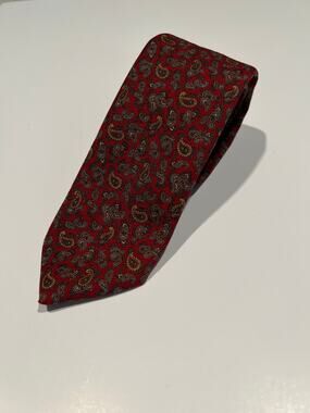 Zareh John Comfort London Wool Men’s Necktie Res Gold Paisley JL